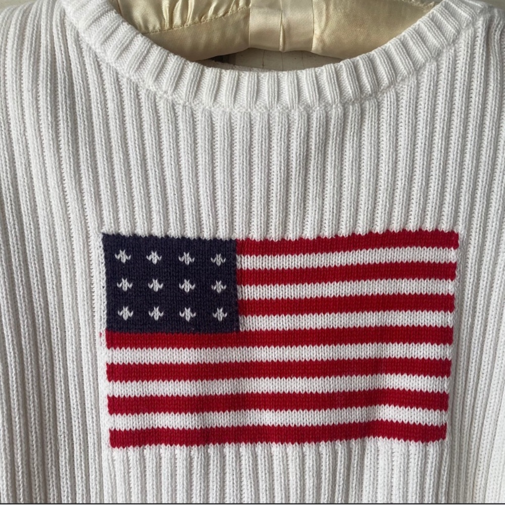 Trendy American Flag Sweat by Krystal Kobe